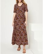 Robe longue Joy bordeaux