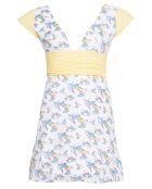 Robe Marie Halo blanc/jaune/bleu
