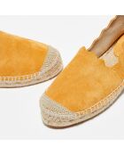Espadrilles en Velours de Cuir azafran safran