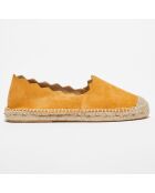 Espadrilles en Velours de Cuir azafran safran
