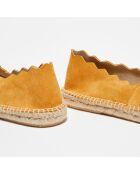 Espadrilles en Velours de Cuir azafran safran