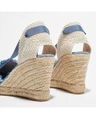 Espadrilles en Textile denim clair - Talon 8.5 cm