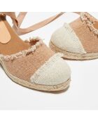 Espadrilles en Textile camel - Talon 8.5 cm