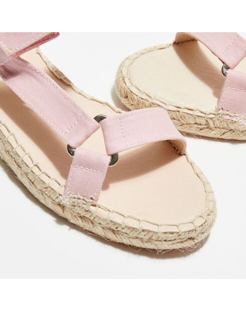 Sandalias textiles fucsia