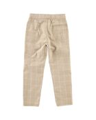 Pantalon Pharel en Toile de coton à carreaux  beige