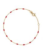 Bracelet Linea Email rouge or jaune