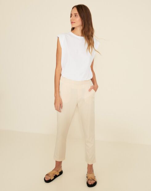 Gerade Hose Amélia, ecru