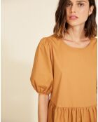 Robe en popeline Carla camel