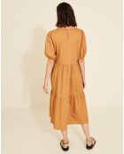 Robe en popeline Carla camel