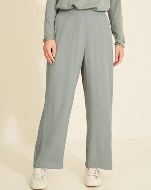 Mélanie kaki soepelvallende broek