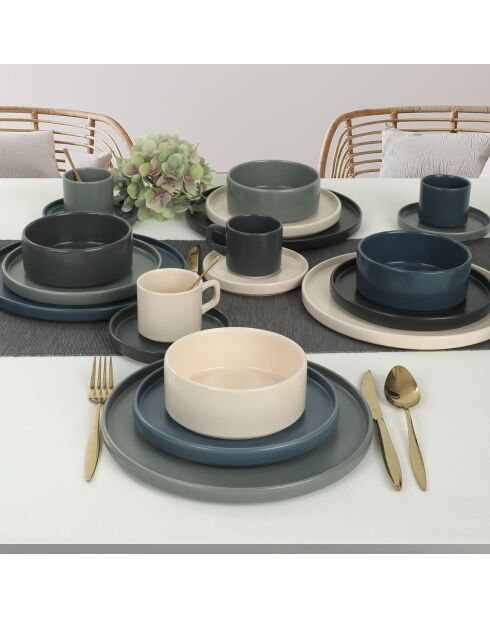 Service de table multicolore - 20 pièces