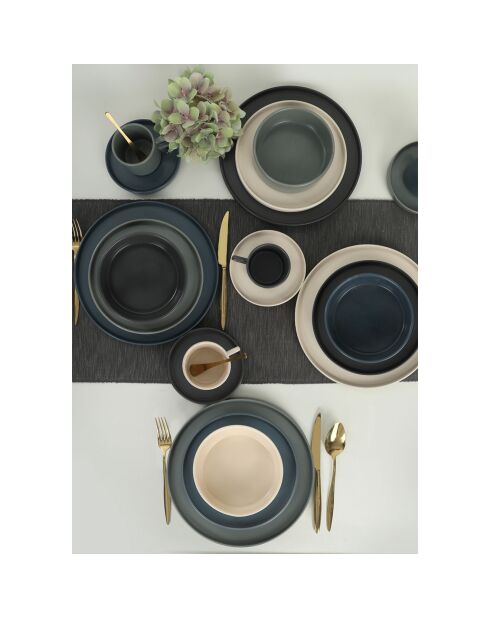 Service de table multicolore - 20 pièces