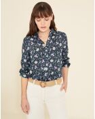 Chemise droite Lottie imprimée bleu marine