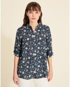 Chemise droite Lottie imprimée bleu marine