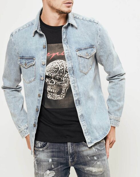 Veste en denim Vintage bleu clair
