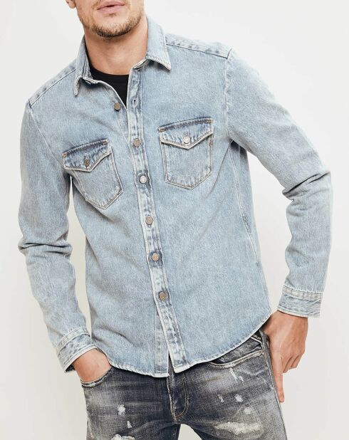 Veste en denim Vintage bleu clair