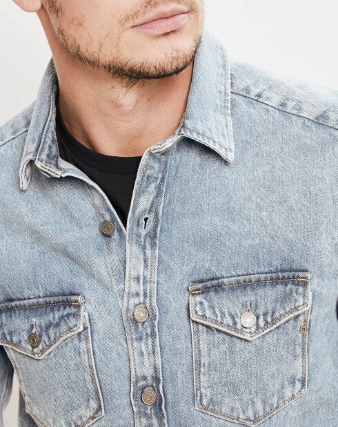 Veste en denim Vintage bleu clair