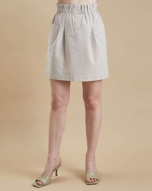 Gonna gessata Avery ecru