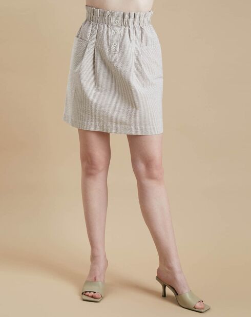 Gonna gessata Avery ecru