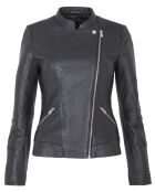 Veste en Cuir Rosalie noire