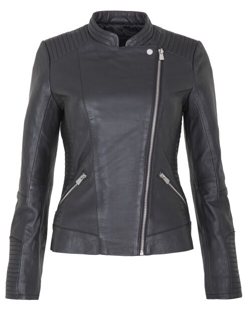 Veste en Cuir Rosalie noire