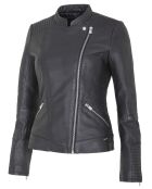 Veste en Cuir Rosalie noire