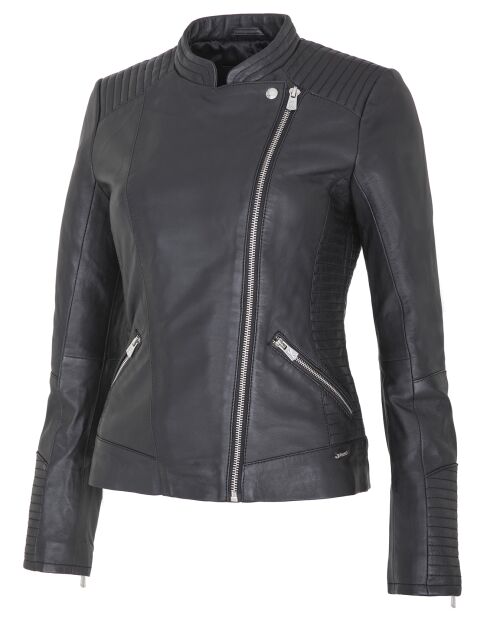 Veste en Cuir Rosalie noire