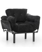 Fauteuil Nitta noir - 128x35x65 cm