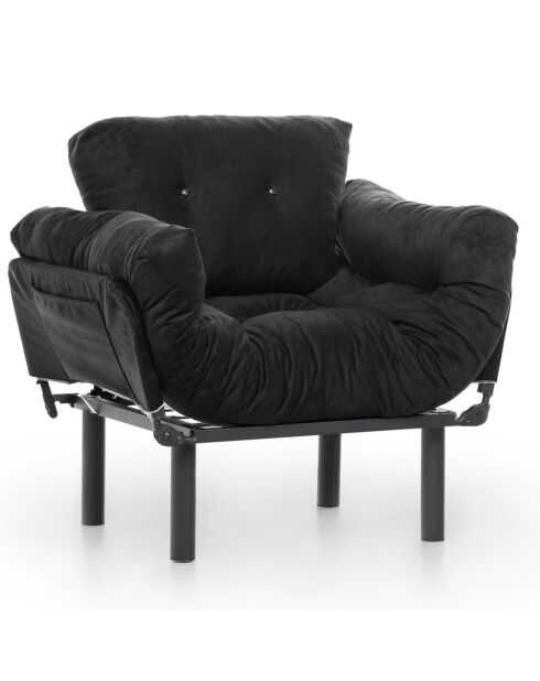 Fauteuil Nitta noir - 128x35x65 cm