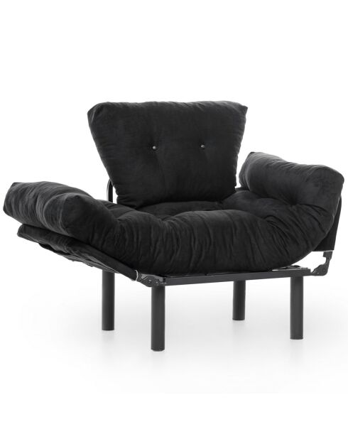 Fauteuil Nitta noir - 128x35x65 cm