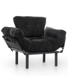 Fauteuil Nitta noir - 128x35x65 cm