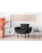 Fauteuil Nitta noir - 128x35x65 cm