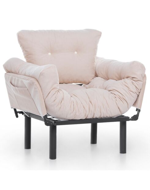 Fauteuil Nitta crème - 60x53x45 cm