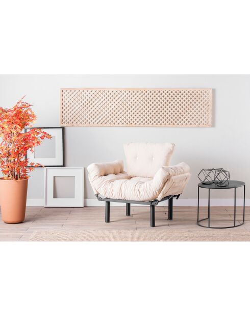 Fauteuil Nitta crème - 60x53x45 cm