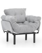 Fauteuil Nitta gris - 60x53x45 cm