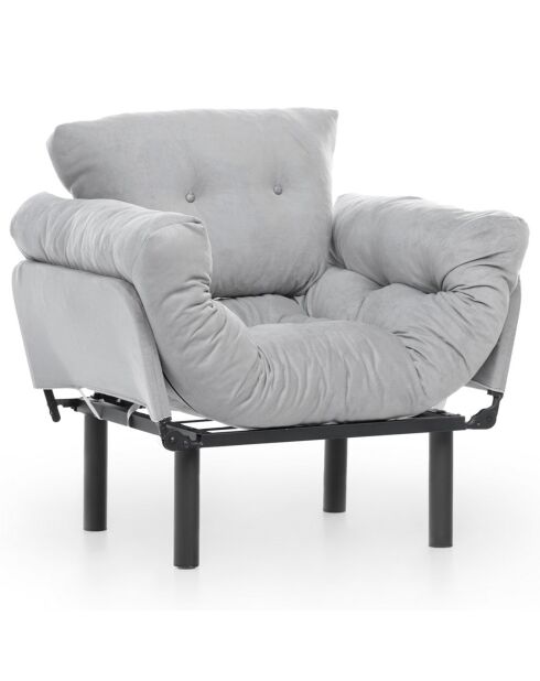 Fauteuil Nitta gris - 60x53x45 cm