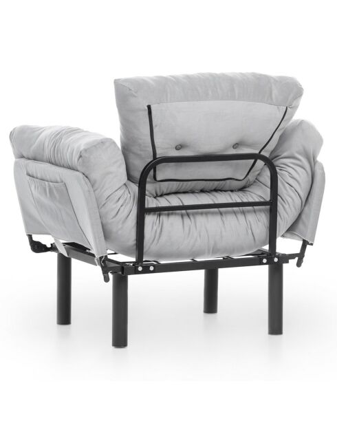 Fauteuil Nitta gris - 60x53x45 cm