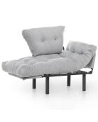 Fauteuil Nitta gris - 60x53x45 cm