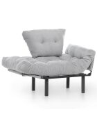 Fauteuil Nitta gris - 60x53x45 cm