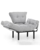 Fauteuil Nitta gris - 60x53x45 cm