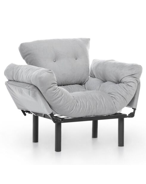 Fauteuil Nitta gris - 60x53x45 cm