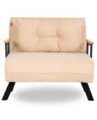 Fauteuil convertible Sando crème - 60x50x42 cm