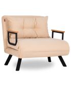 Fauteuil convertible Sando crème - 60x50x42 cm