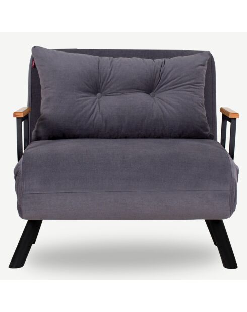 Fauteuil convertible Sando gris - 60x50x42 cm