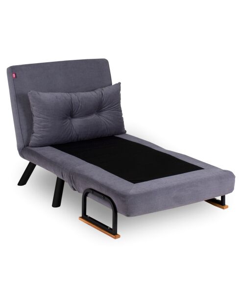 Fauteuil convertible Sando gris - 60x50x42 cm