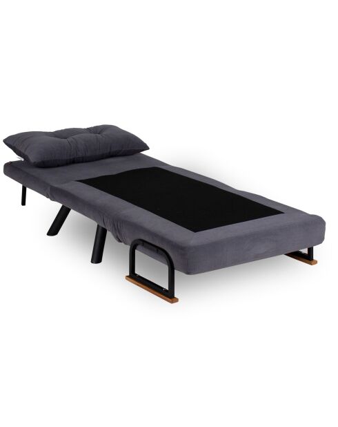 Fauteuil convertible Sando gris - 60x50x42 cm