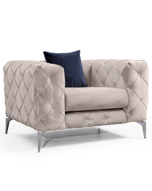 Fauteuil Como beige - 108x70x90 cm