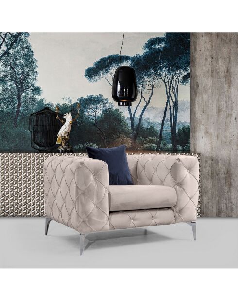 Fauteuil Como beige - 108x70x90 cm