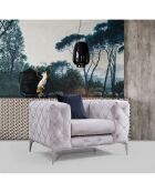 Fauteuil Como gris clair - 108x70x90 cm