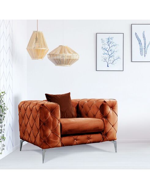 Fauteuil Como orange - 108x70x90 cm